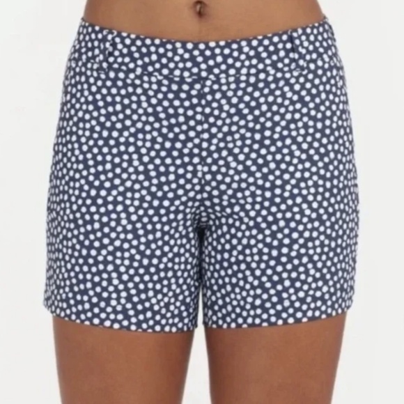 Spanx Sunshine 6” Boat Beach Swim Trunks Sailing Navy Painted Dot Shorts S - Picture 1 of 4